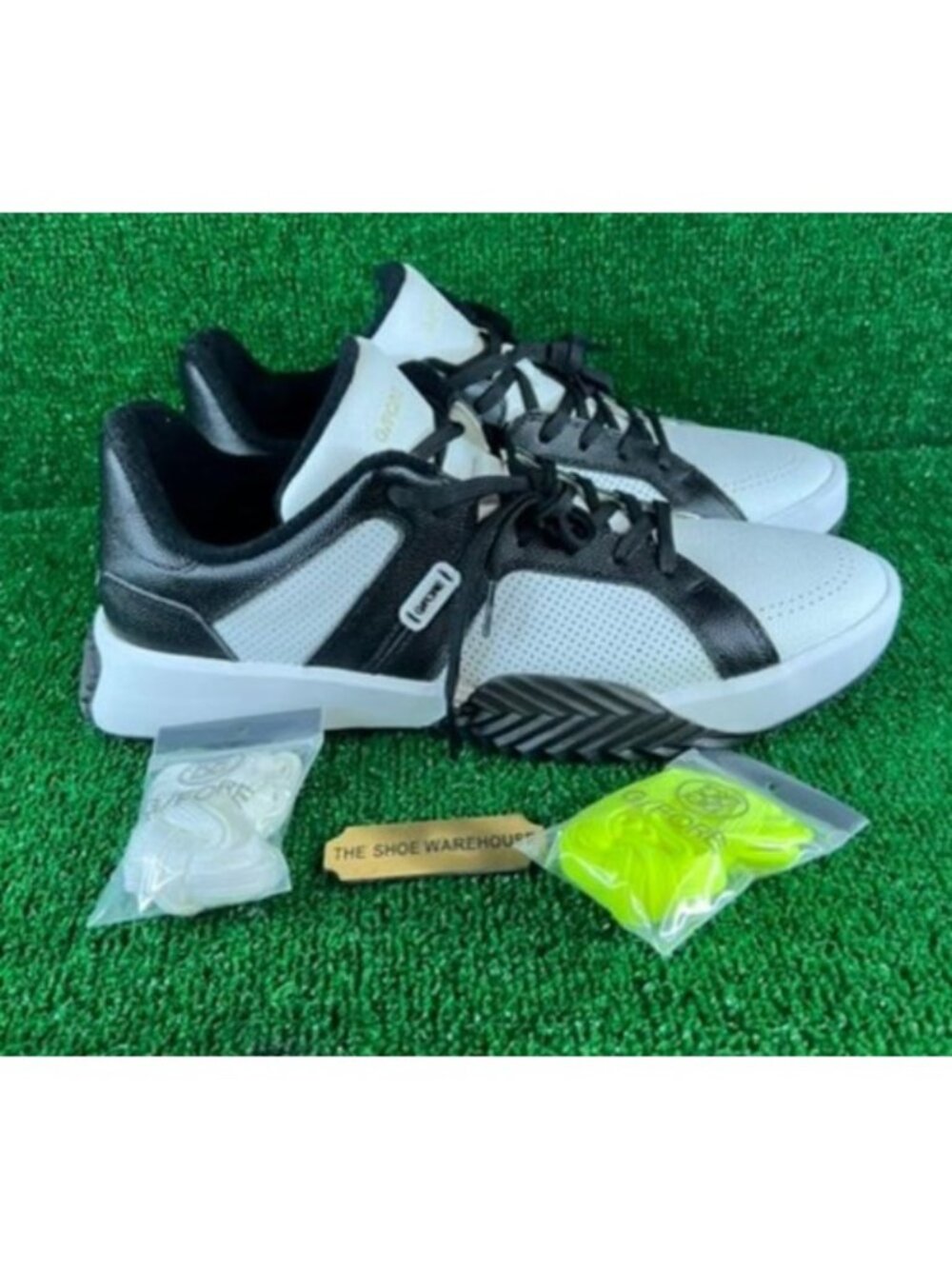Men's G Fore Unisex G.112 Leather Street Shoe White Black GML000001 Size 13